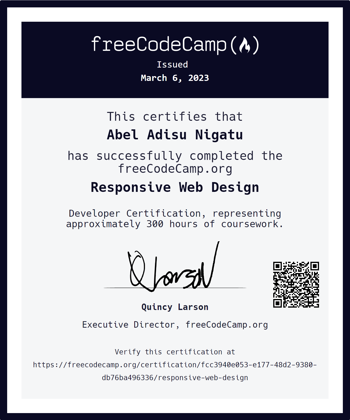 certificate